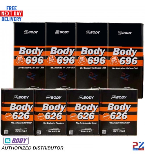4X HB BODY 696 HS SR 2K Clear Coat Kit – 1.5L + 627 Normal Curing Hardener